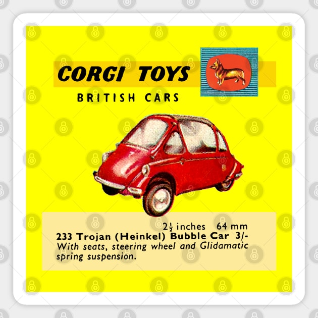 TOY BUBBLE CAR ADVERT Magnet by Throwback Motors